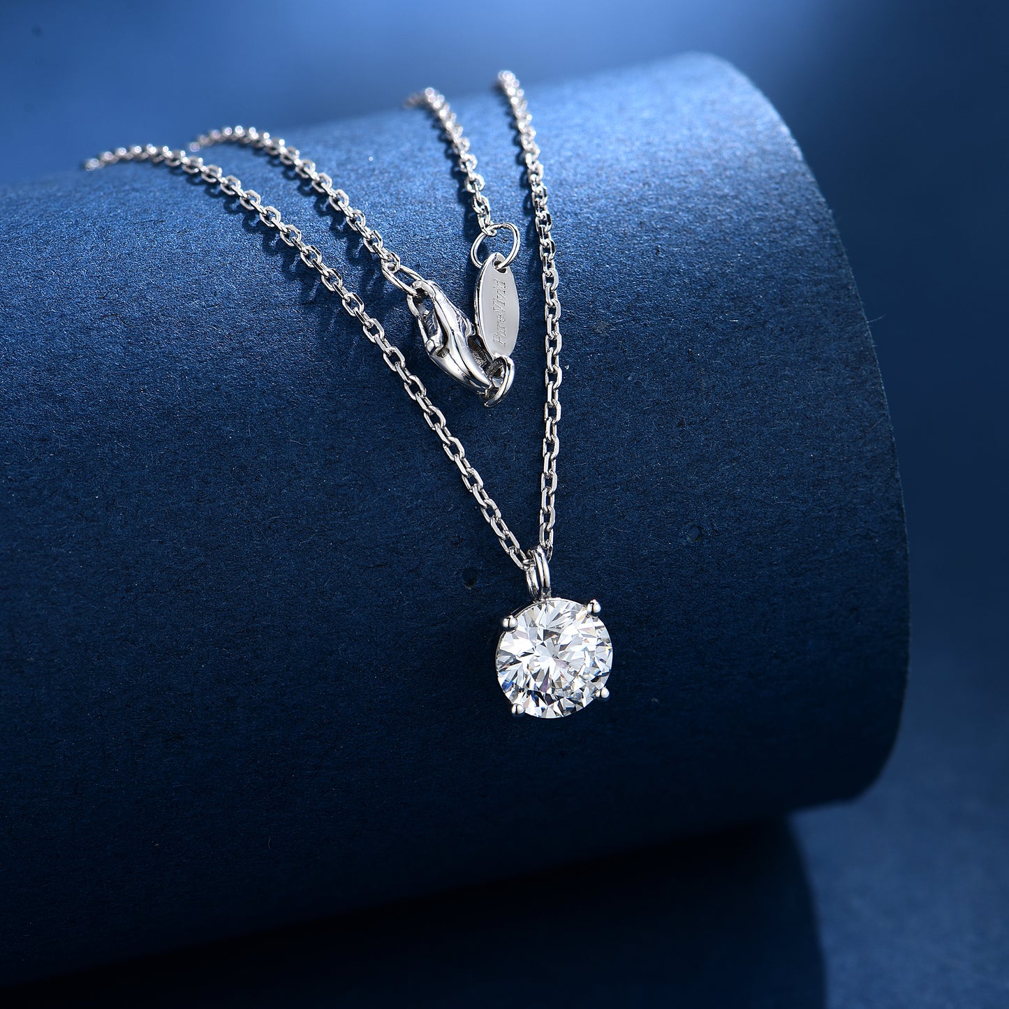 PureVivid Classic Lab Dimond Necklace 1.06 CT D/VS1 14K White Gold