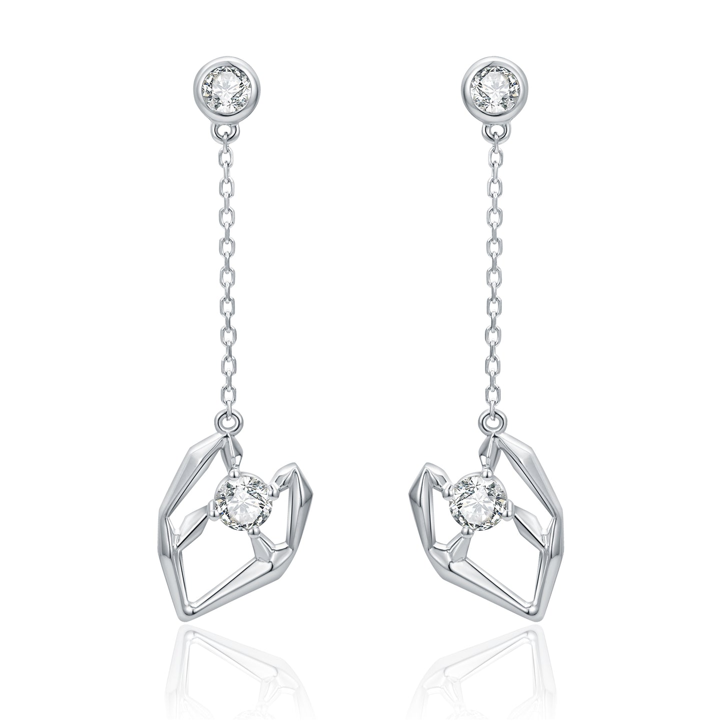 PureVivid True to the Heart Collection Earrings Platinum 950