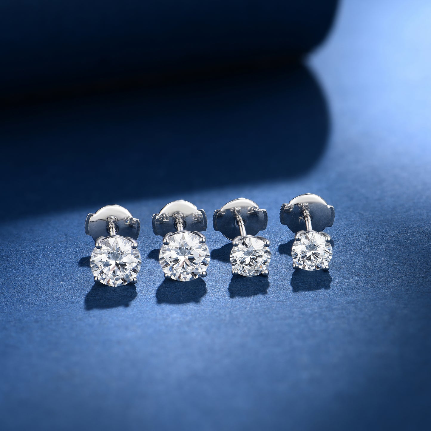 PureVivid Classic Lab Dimond Studs 0.5 CT each D/VS1 14K White Gold