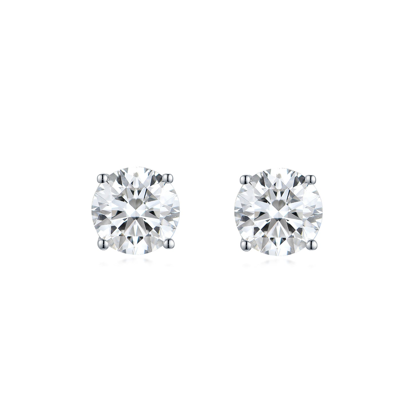 PureVivid Classic Lab Dimond Studs 1.00CT each D/VS1 14K White Gold